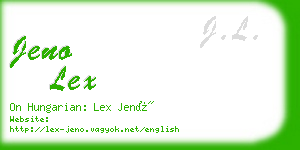 jeno lex business card